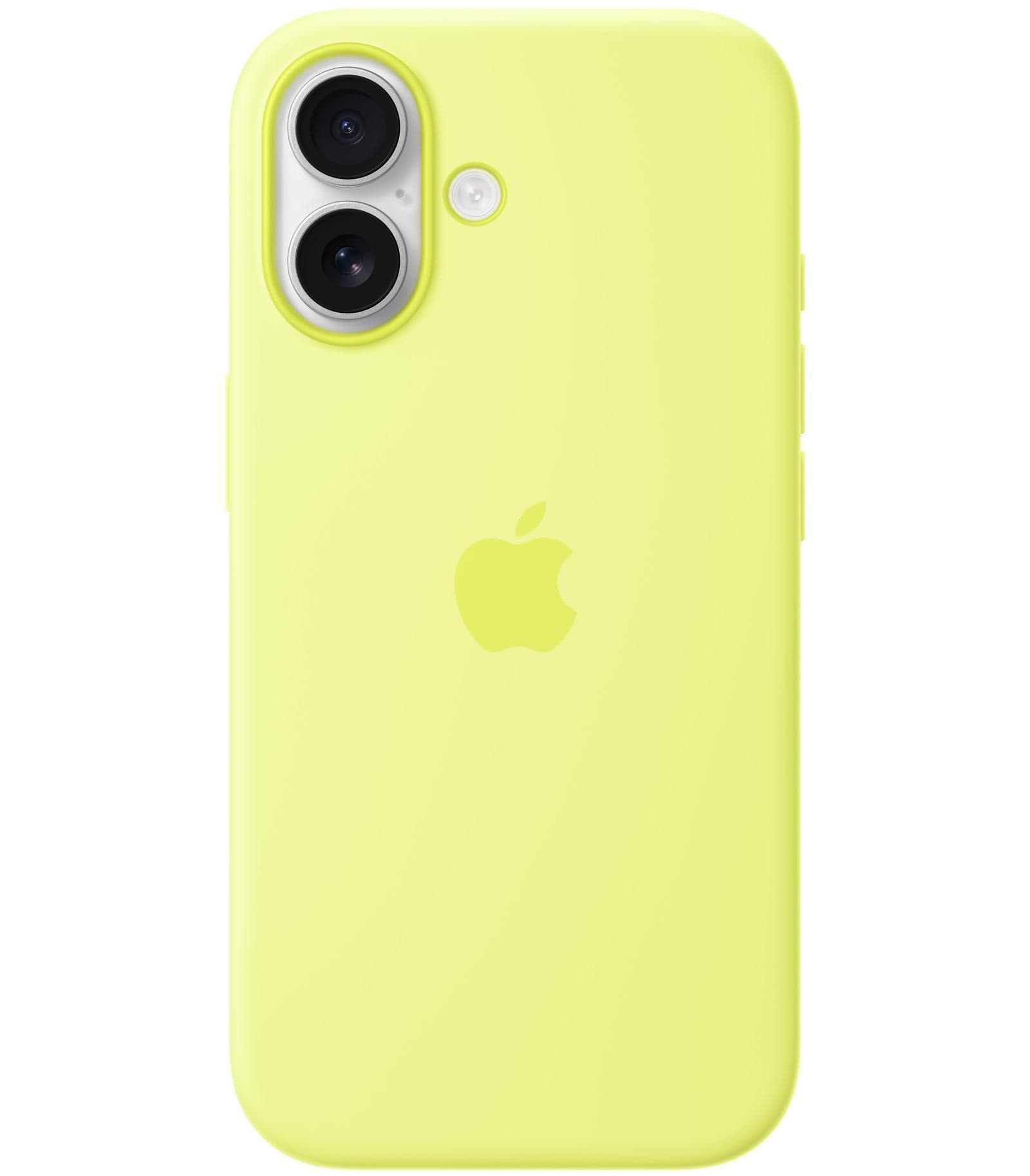 Силиконовый чехол Apple с MagSafe Neon Yellow для iPhone 17