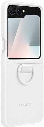 Чехол Samsung Silicone Case для Z Flip6/Flip7 FE белый