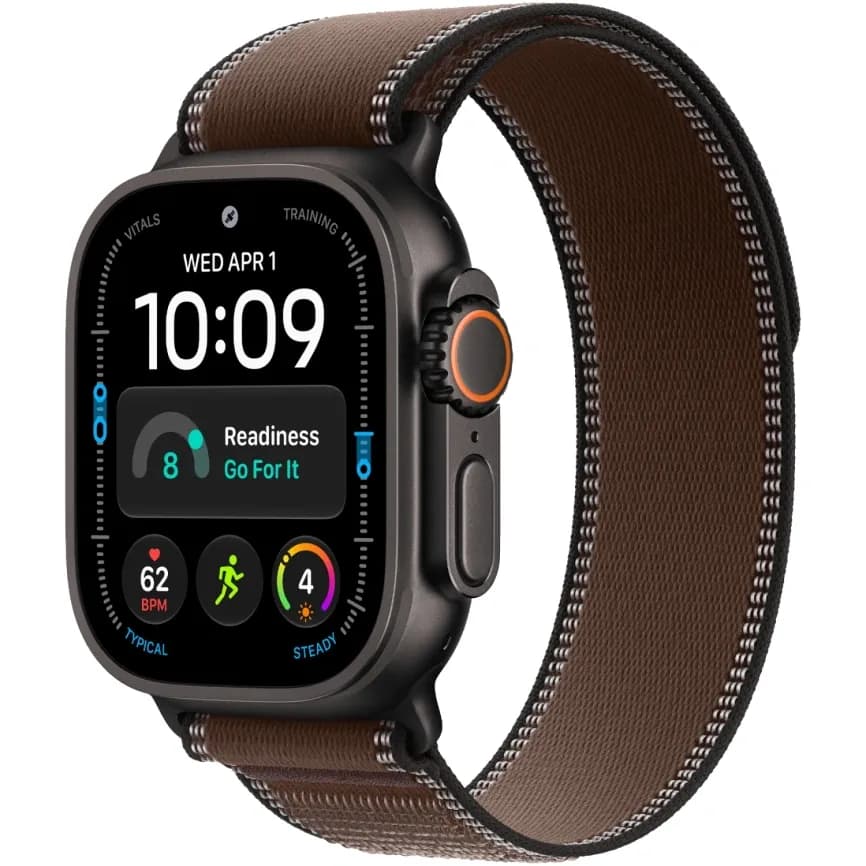 Apple Watch Ultra 4 (2026) 49mm Black Titanium case Dark Umber Trail Loop (S/M)