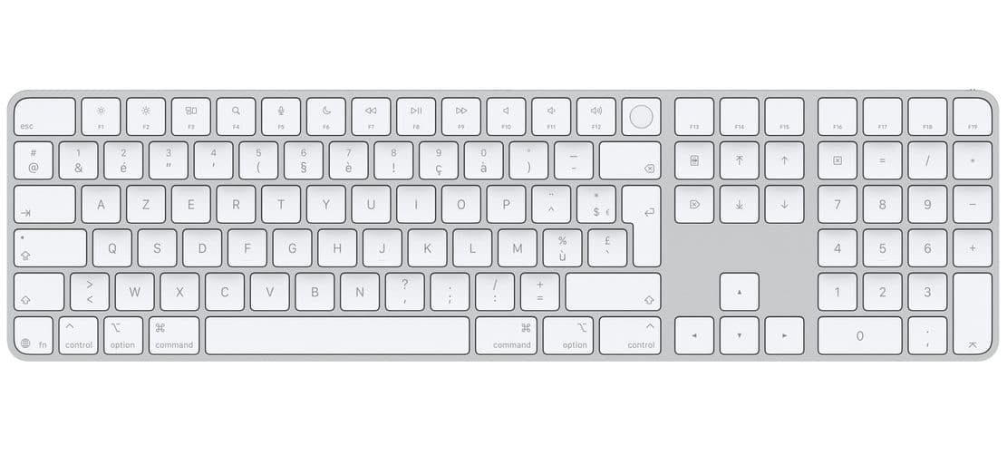 Клавиатура Apple Magic Keyboard USB-C с Touch ID и цифровой панелью (Белая)