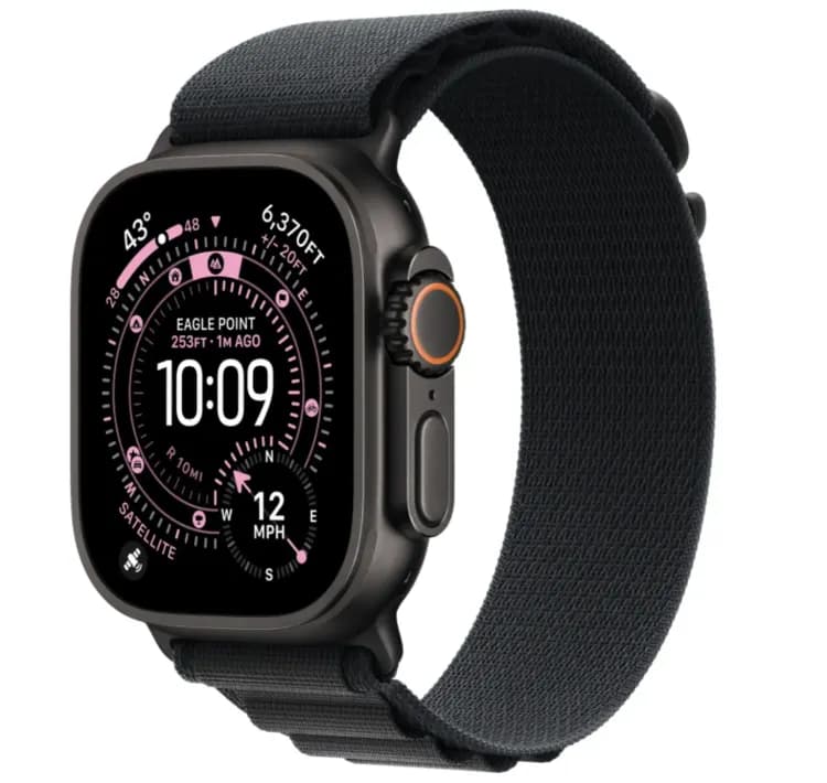 Apple Watch Ultra 3 49mm Black Titanium case Black Alpine Loop (L)