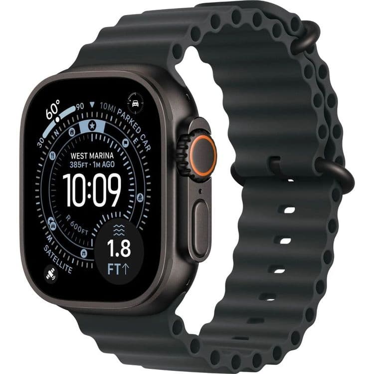 Apple Watch Ultra 3 49mm Black Titanium case Black Ocean band