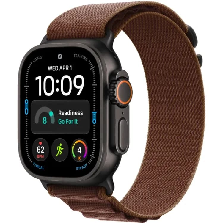 Apple Watch Ultra 4 (2026) 49mm Black Titanium case Burgundy Alpine Loop (S)