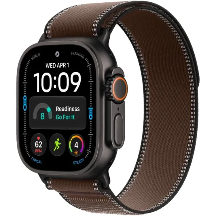 Apple Watch Ultra 4 (2026) 49mm Black Titanium case Dark Umber Trail Loop (S/M)