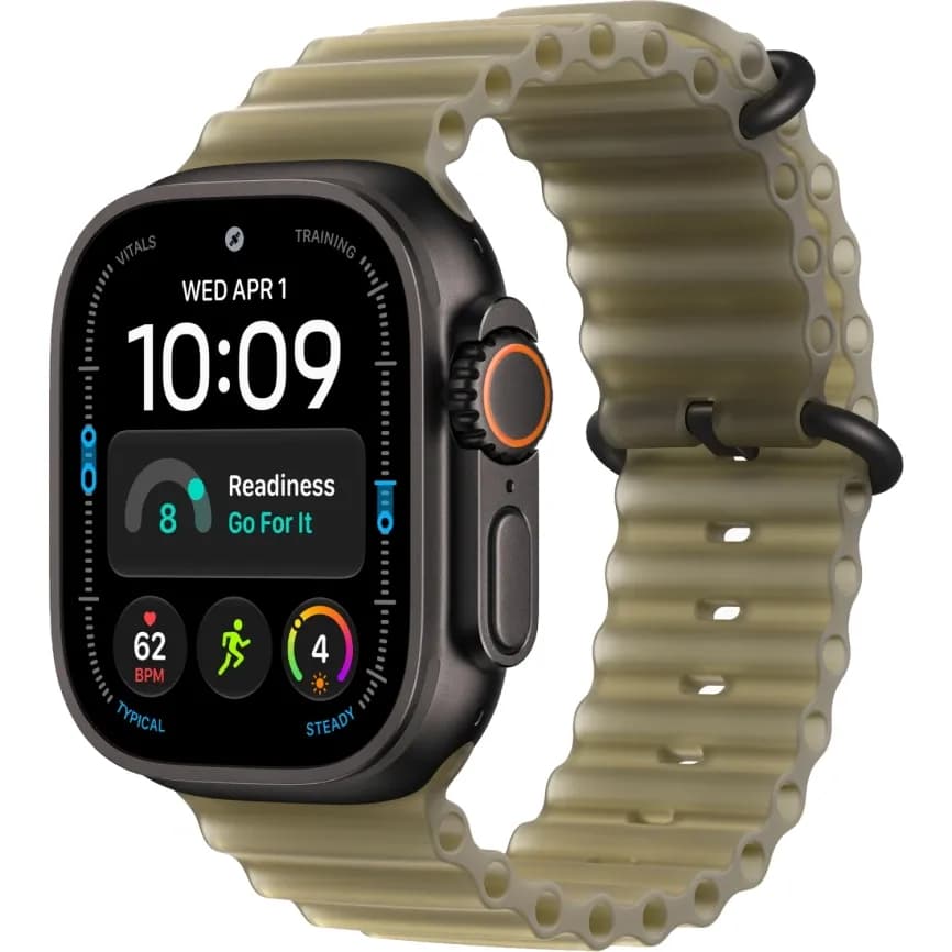 Apple Watch Ultra 4 (2026) 49mm Black Titanium case Translucent Kelp Ocean Band