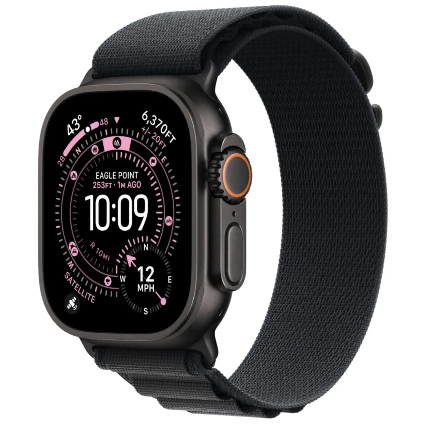 Apple Watch Ultra 3 49mm Black Titanium case Black Alpine Loop (L)