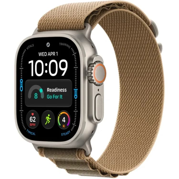Apple Watch Ultra 4 (2026) 49mm Natural Titanium case Desert Alpine Loop (M)