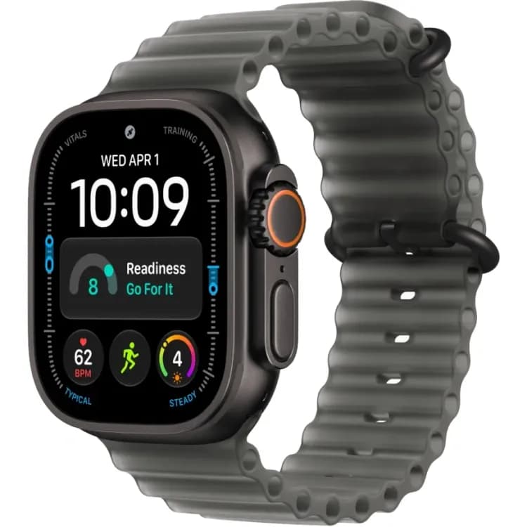 Apple Watch Ultra 4 (2026) 49mm Black Titanium case Translucent Black Ocean Band